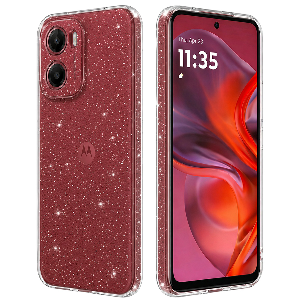 Калъф за Motorola Moto G05 / E15 - Techsuit SparkleSkin Series - Прозрачен
