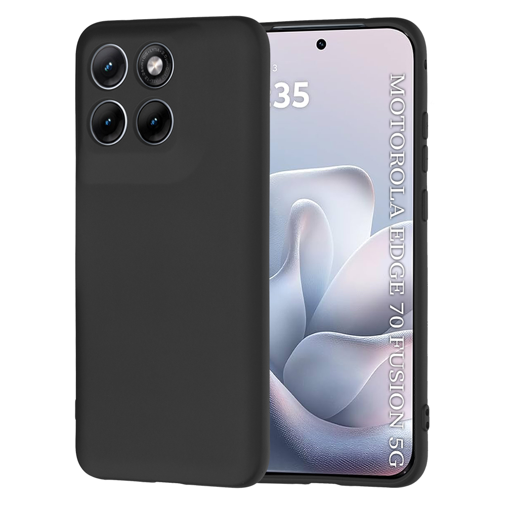 Калъф за Motorola Edge 70 Fusion - Techsuit SoftFlex - Черен