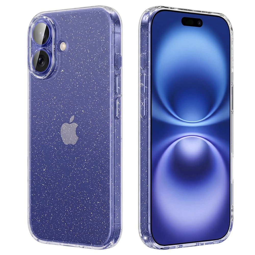 Калъф за iPhone 16 Plus - Techsuit SparkleSkin Series - Прозрачен