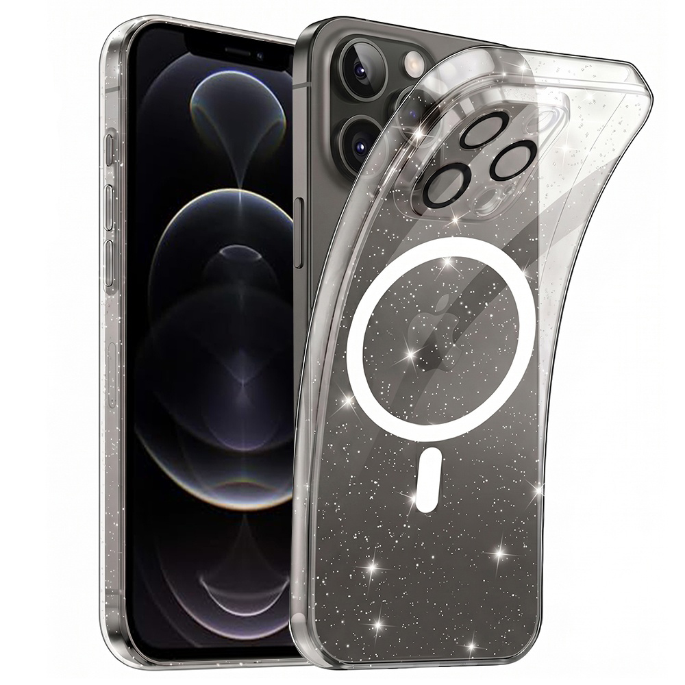 Калъф за iPhone 12 Pro - Techsuit SparkleSkin MagSafe Series - Прозрачен