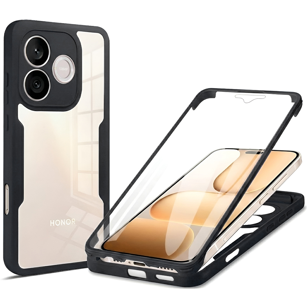 Калъф за Honor 600 Lite + капак - Techsuit ColorVerse 360 Series - Черен