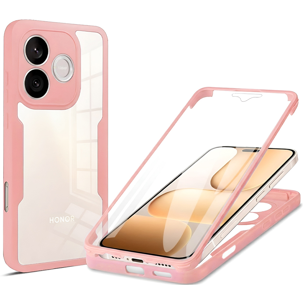 Калъф за Honor 600 Lite + капак - Techsuit ColorVerse 360 Series - Розов
