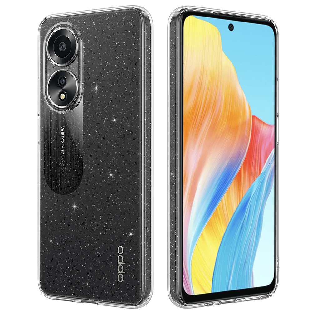 Калъф за Oppo A58 4G - Techsuit SparkleSkin Series - Прозрачен