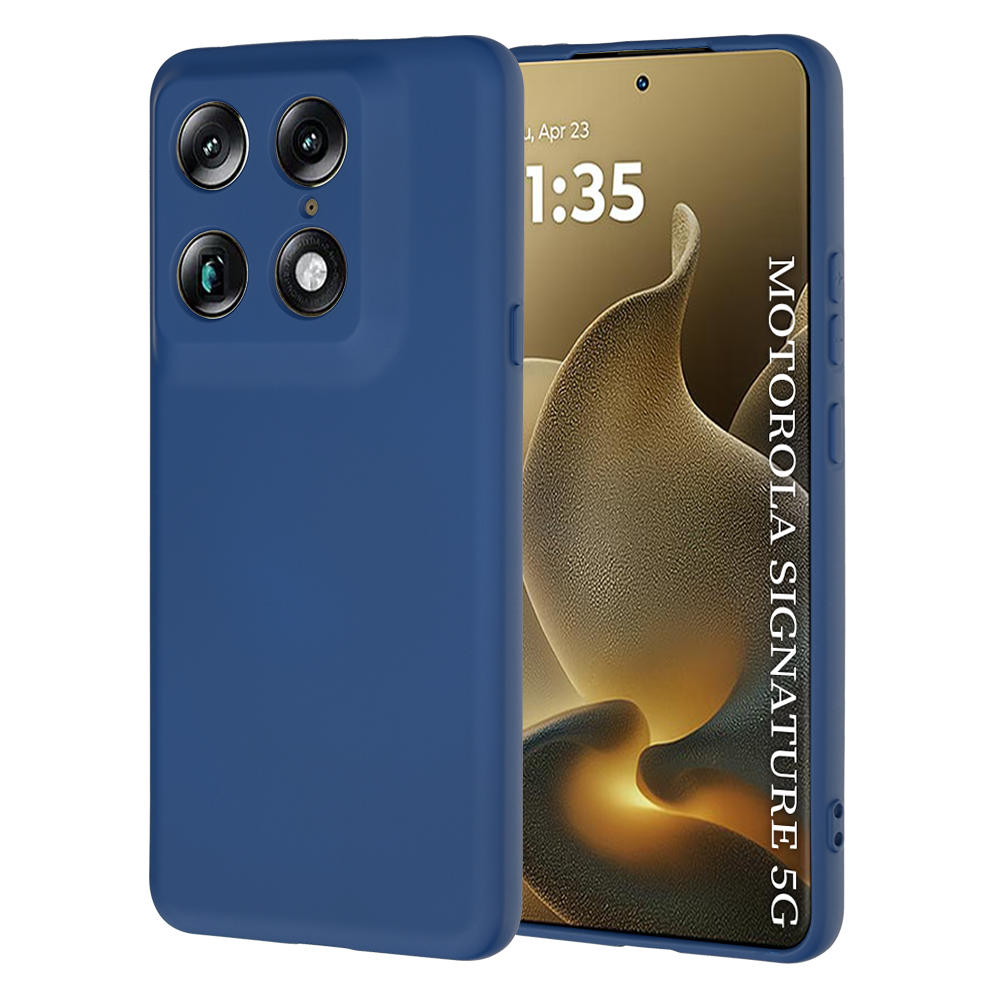 Калъф за Motorola Signature - Techsuit SoftFlex - Тъмносин Син
