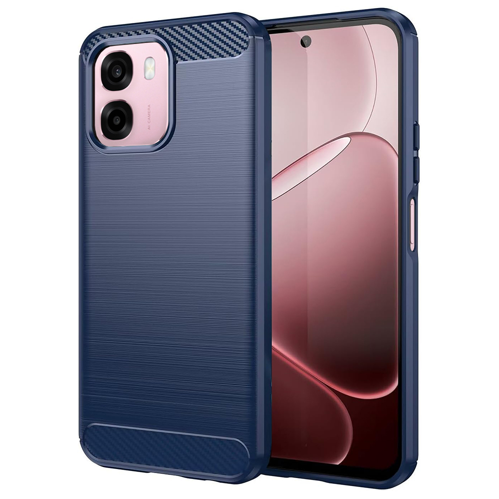 Калъф за Oppo A6 4G / A6x 4G / A6x 5G / A6k 4G - Techsuit Carbon Silicone - Син