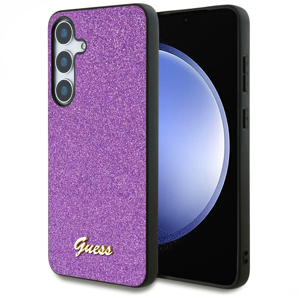 Калъф за Samsung Galaxy S24 - Guess Glitter Script (GUHCS24SHGGSHU) - Лилав