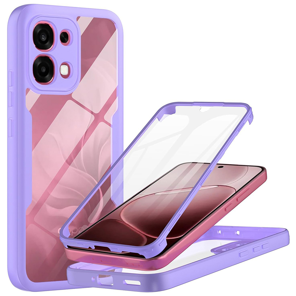 Калъф за Oppo A6 Pro 4G / A6 Pro 5G + калъф - Techsuit ColorVerse 360 Series - Лилав