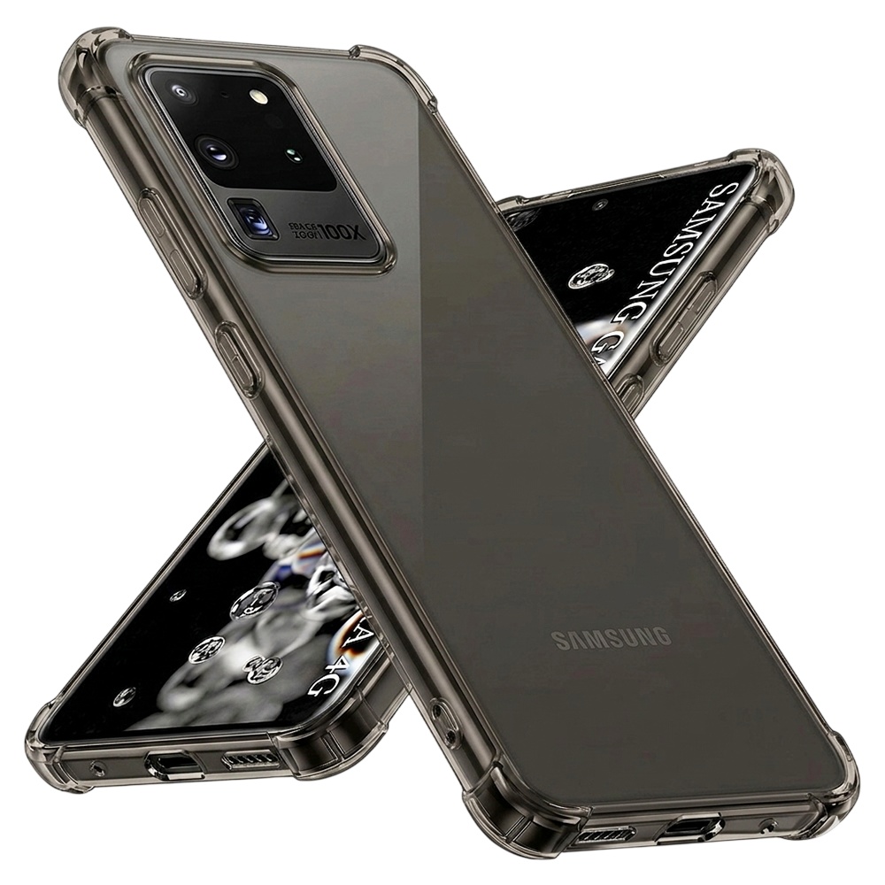 Калъф за Samsung Galaxy Galaxy S20 Ultra 4G / S20 Ultra 5G - Techsuit Shockproof Прозрачен Silicone - Smoke Черен