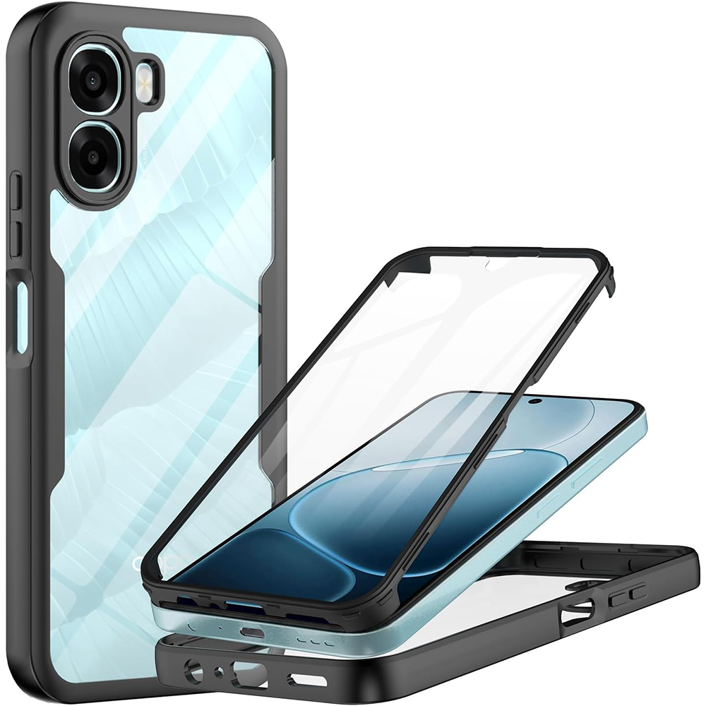 Калъф за Oppo A6x 4G / A6x 5G + калъф - Techsuit ColorVerse 360 Series - Черен