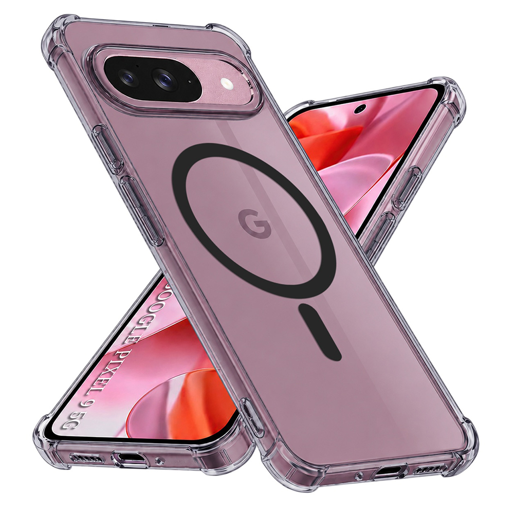 Калъф за Google Pixel 9 - Techsuit Shockproof Прозрачен Silicone MagSafe - Smoke Черен