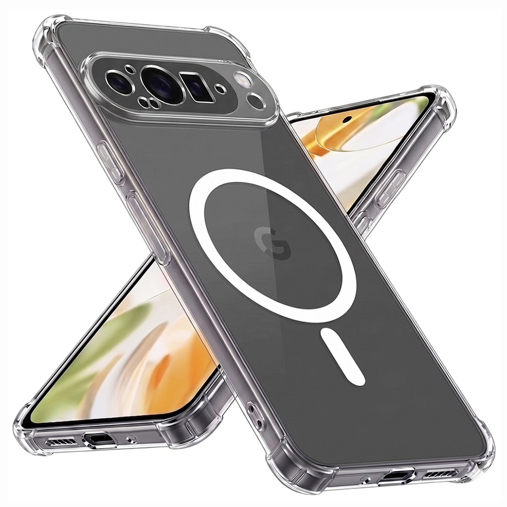Калъф за Google Pixel 9 Pro XL - Techsuit Shockproof Прозрачен Silicone MagSafe - Прозрачен