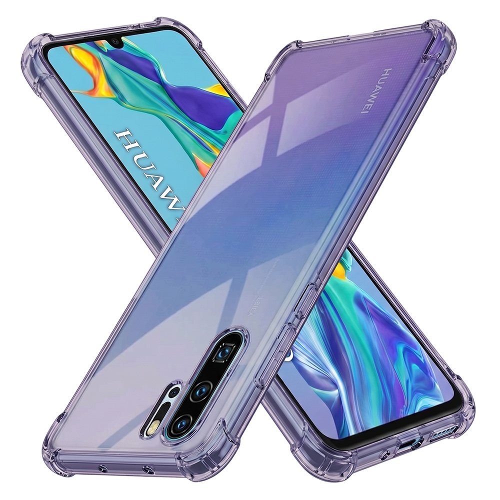 Калъф за Huawei P30 Pro / P30 Pro New Edition - Techsuit Shockproof Прозрачен Silicone - Smoke Черен