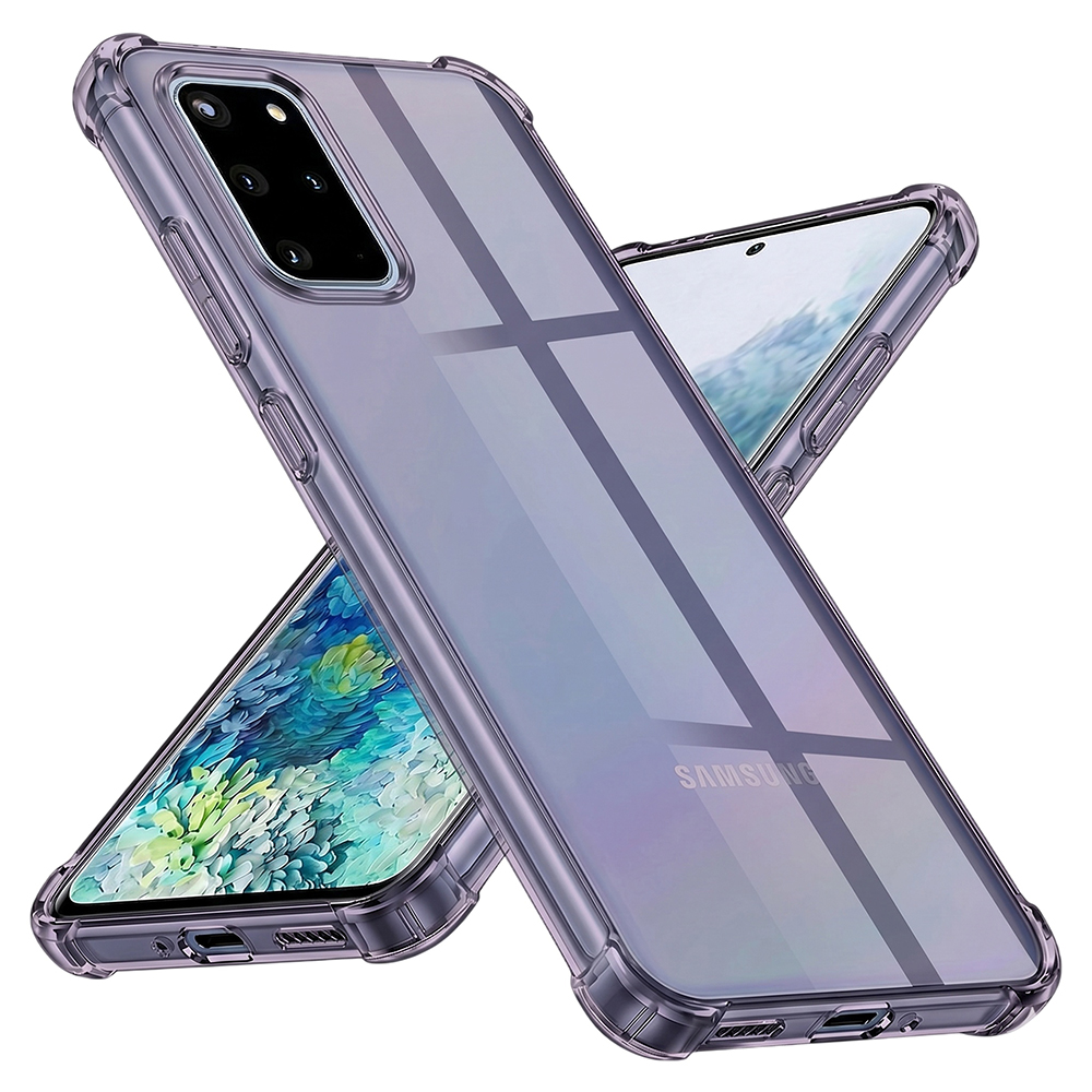 Калъф за Samsung Galaxy Galaxy S20 Plus 4G / S20 Plus 5G - Techsuit Shockproof Прозрачен Silicone - Smoke Черен