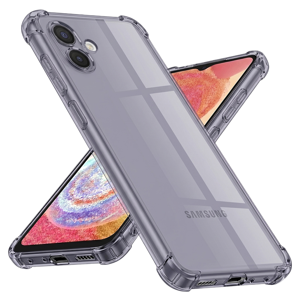 Калъф за Samsung Galaxy A04e / M04 - Techsuit Shockproof Прозрачен Silicone - Smoke Черен