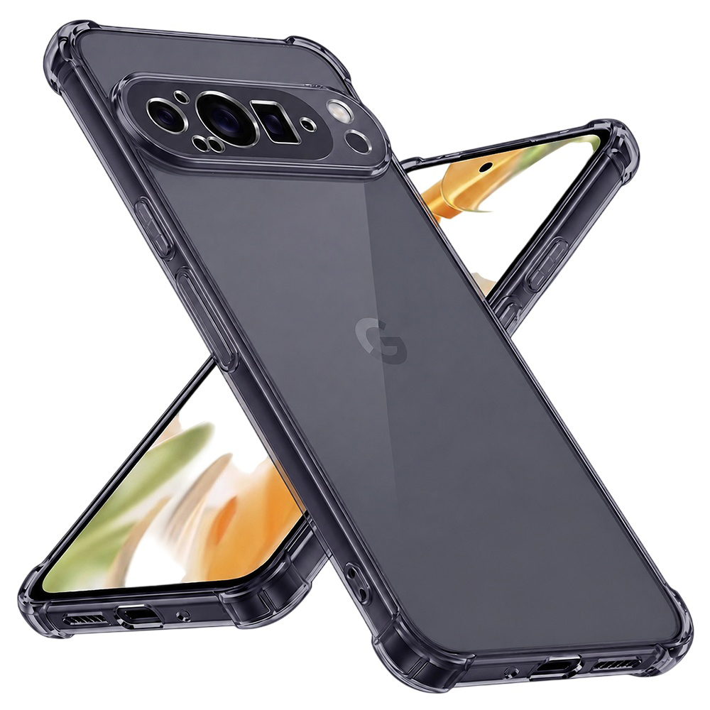 Калъф за Google Pixel 9 Pro - Techsuit Shockproof Прозрачен Silicone - Smoke Черен