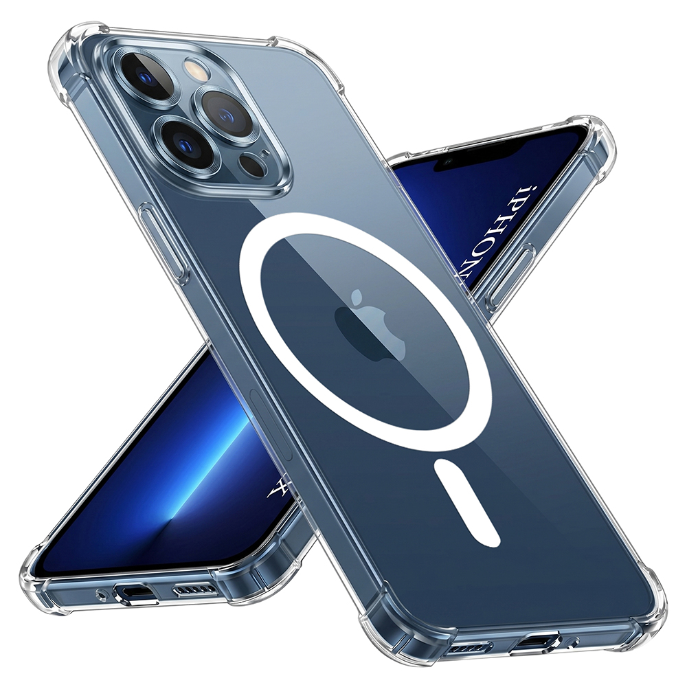 Калъф за iPhone 13 Pro Max - Techsuit Shockproof Прозрачен Silicone MagSafe - Прозрачен