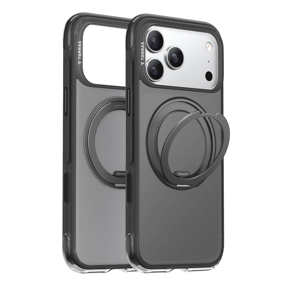 Калъф за iPhone 17 Pro - Torras Ostand O3 Air Series - Черен