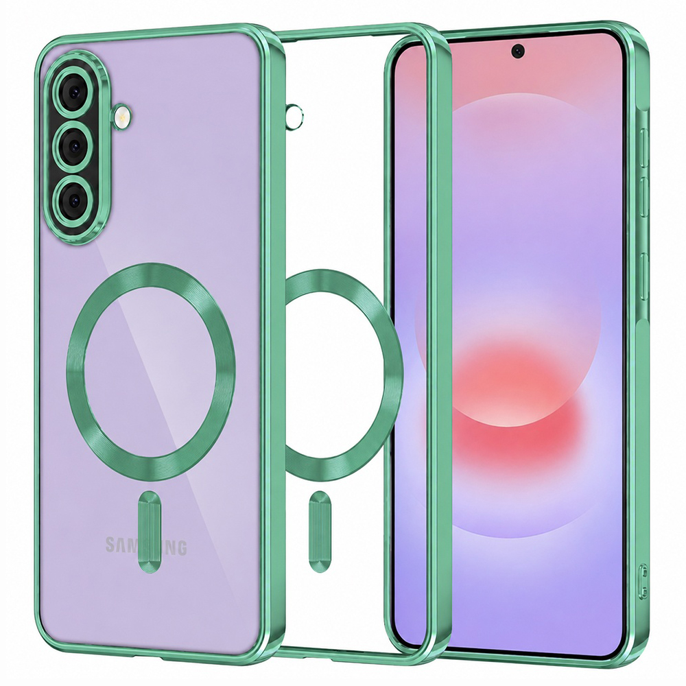 Калъф за Samsung Galaxy A37 5G - Techsuit Luxury Crystal MagSafe - Светлозелен