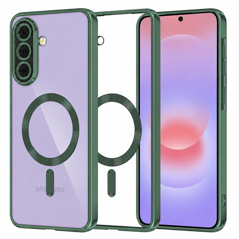 Калъф за Samsung Galaxy A37 5G - Techsuit Luxury Crystal MagSafe - Deep Зелен