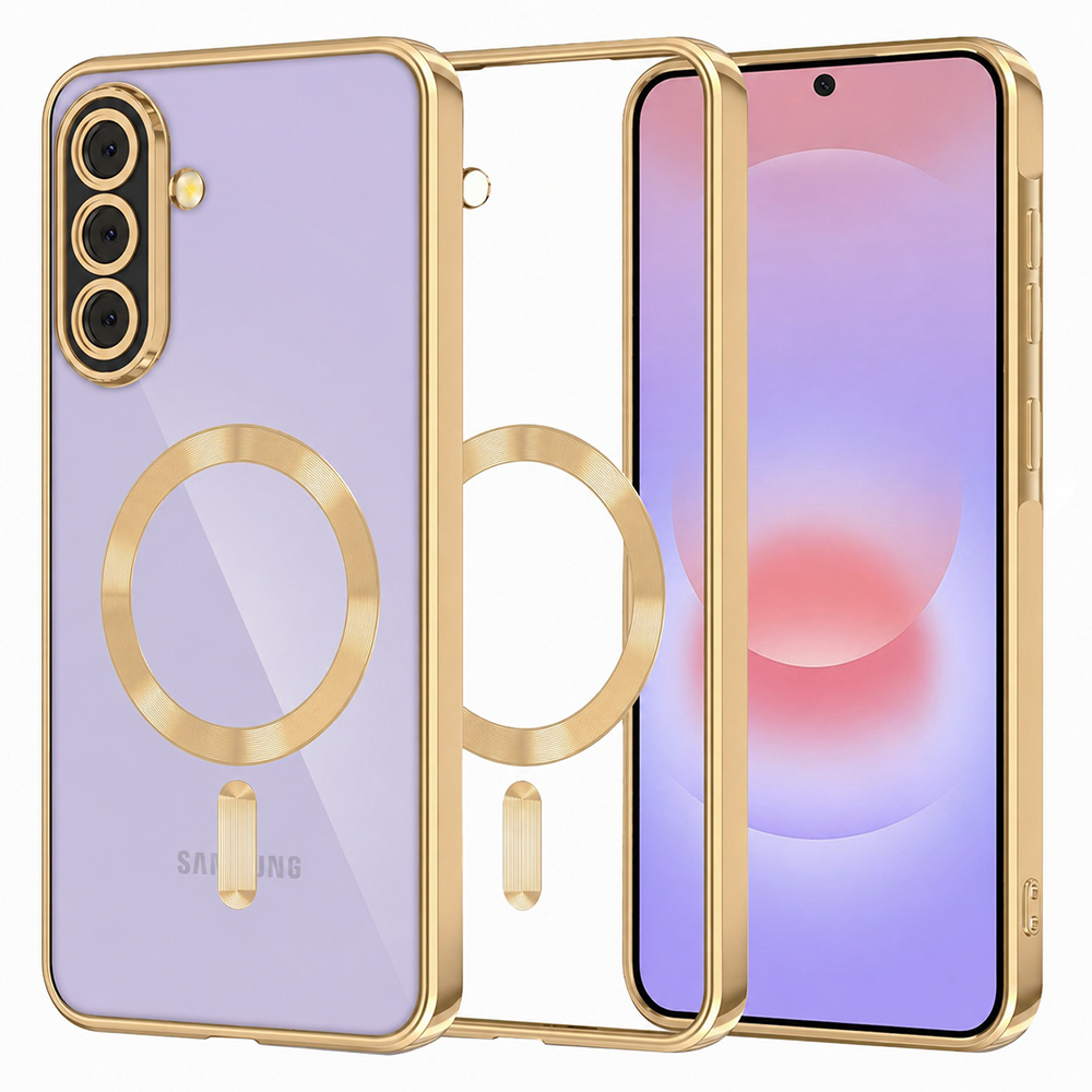 Калъф за Samsung Galaxy A37 5G - Techsuit Luxury Crystal MagSafe - Златен