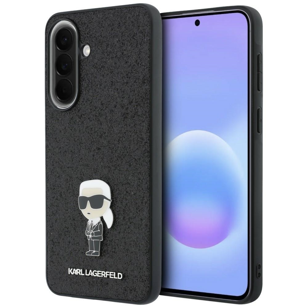 Калъф за Samsung Galaxy A57 5G - Karl Lagerfeld Hardcase Glitter (KLHCSA57GKKNPSK) - Фиксирано лого на Ikonik