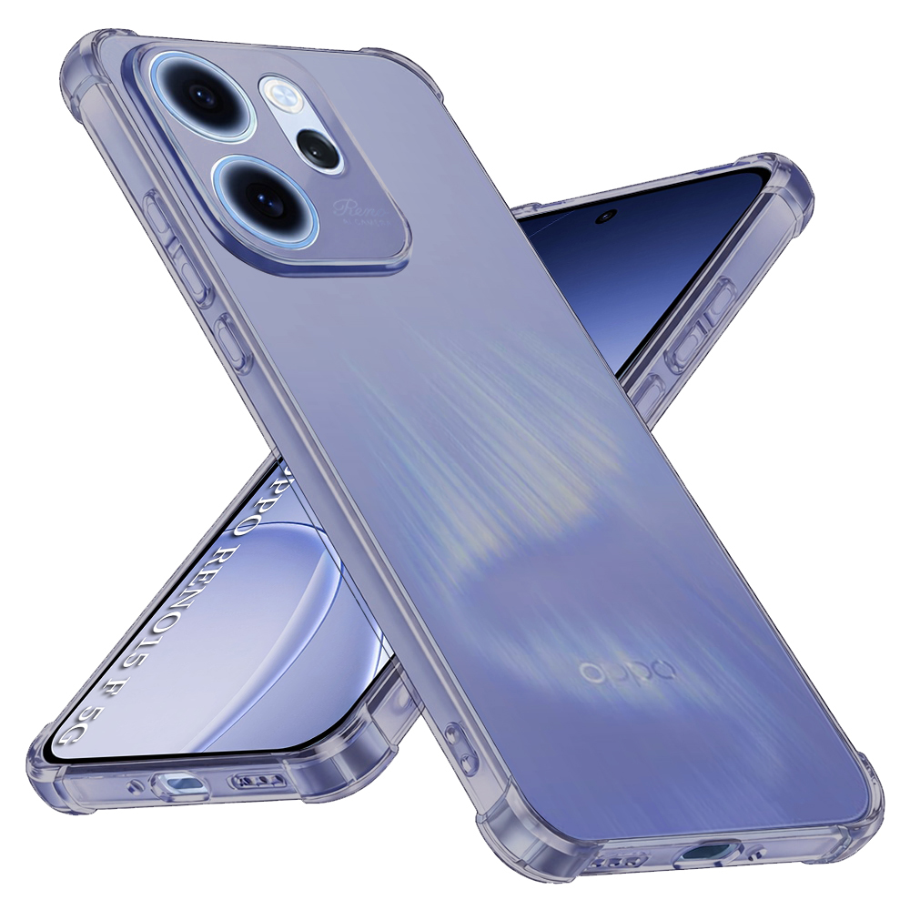 Калъф за Oppo Reno15 F / Reno15 FS 5G - Techsuit Shockproof Прозрачен Silicone - Smoke Черен