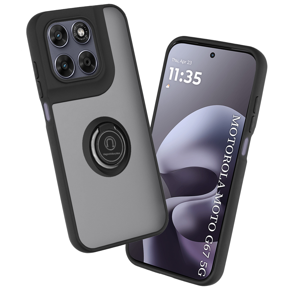 Калъф за Motorola Moto G77 / G67 - Techsuit Glinth - Черен