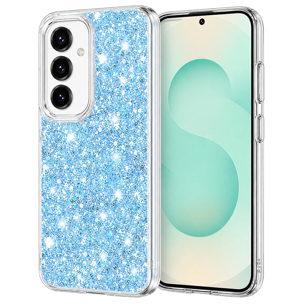 Калъф за Samsung Galaxy S25 Plus - Techsuit Sparkly Glitter - Син