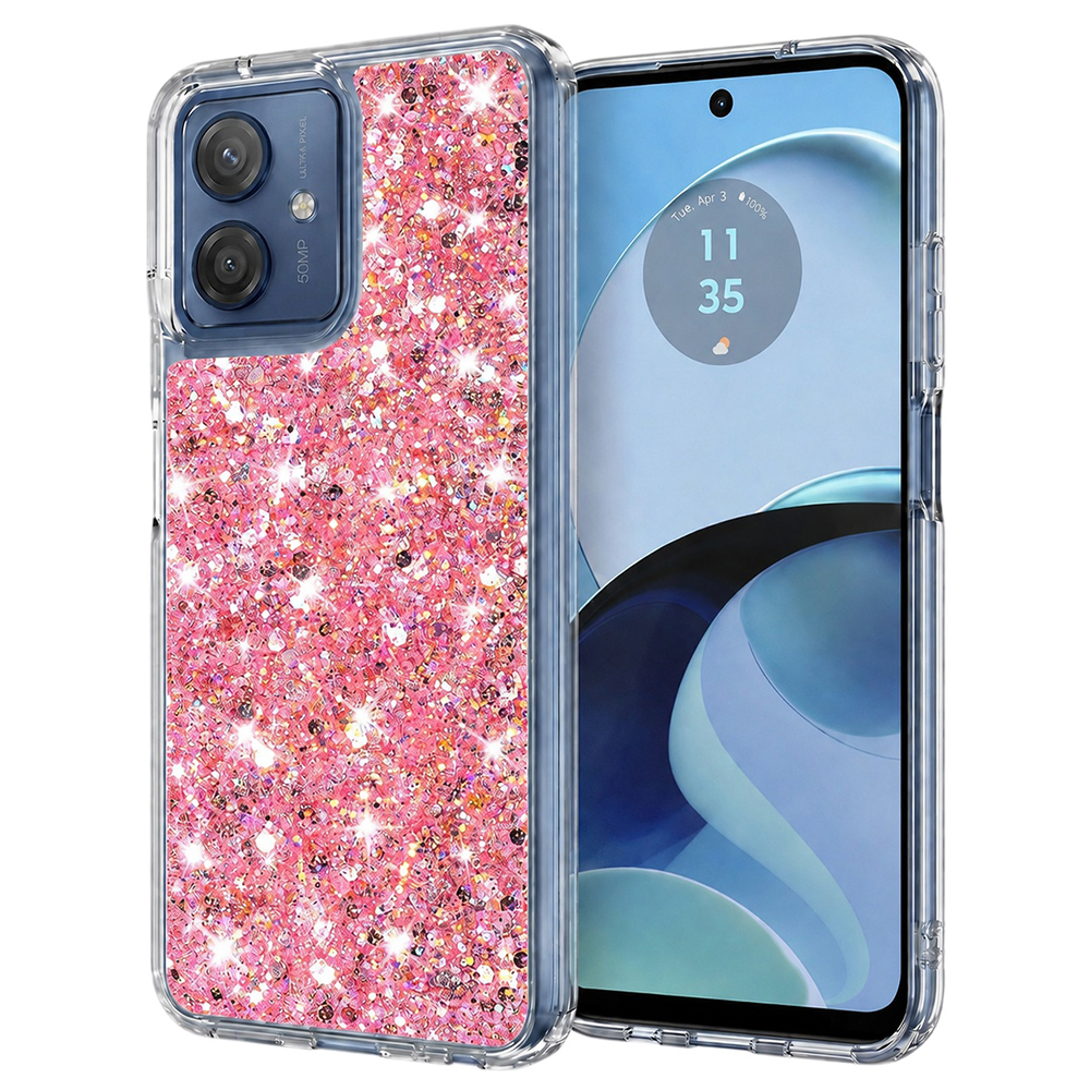 Калъф за Motorola Moto G14 - Techsuit Sparkly Glitter - Розов