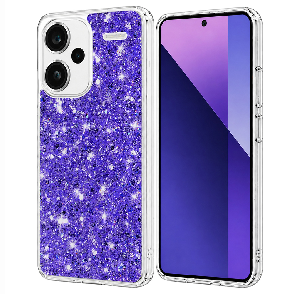 Калъф за Xiaomi Redmi Note 13 Pro+ 5G - Techsuit Sparkly Glitter - Лилав