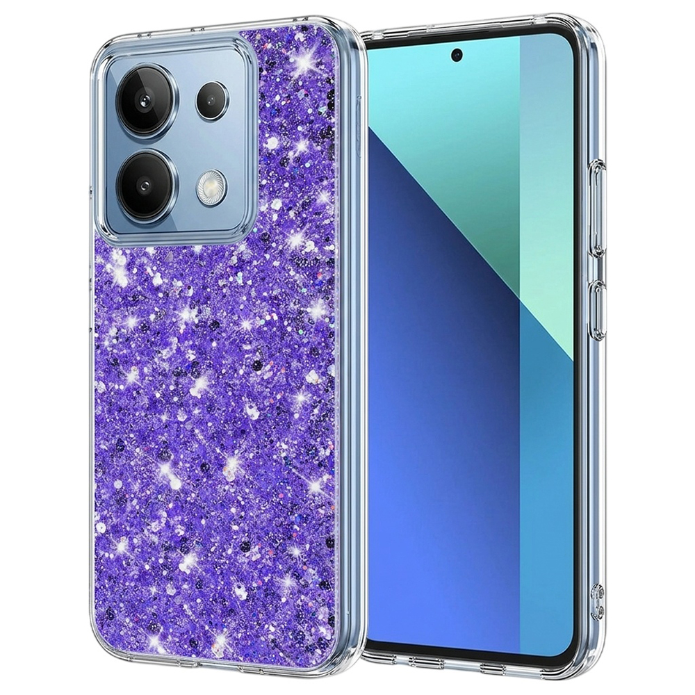 Калъф за Xiaomi Redmi Note 13 4G - Techsuit Sparkly Glitter - Лилав