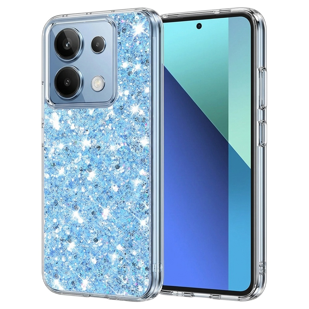 Калъф за Xiaomi Redmi Note 13 4G - Techsuit Sparkly Glitter - Син