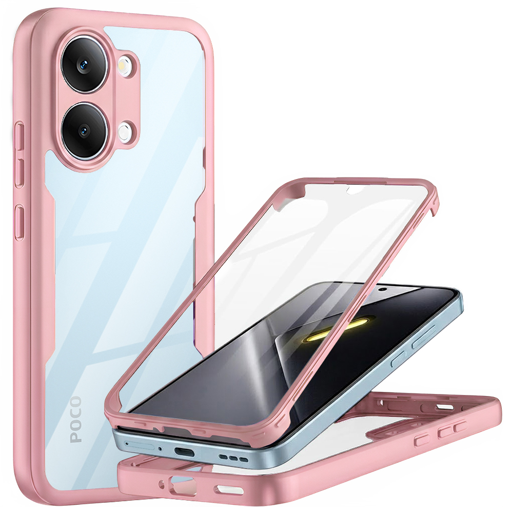 Калъф за Xiaomi Poco X8 Pro Max + Калъф - Techsuit ColorVerse 360 Series - Розов