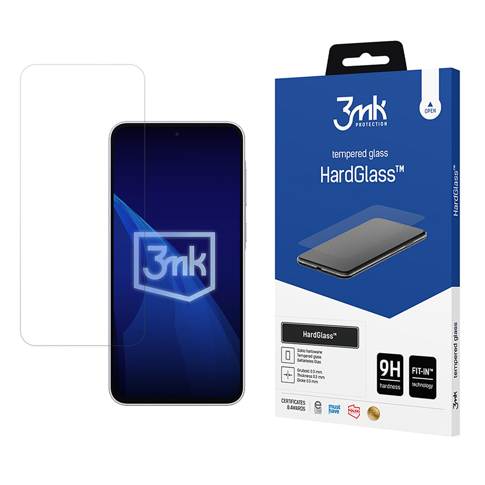 Калъф за Samsung Galaxy A37 5G - 3mk HardGlass Screen Protector - Прозрачен