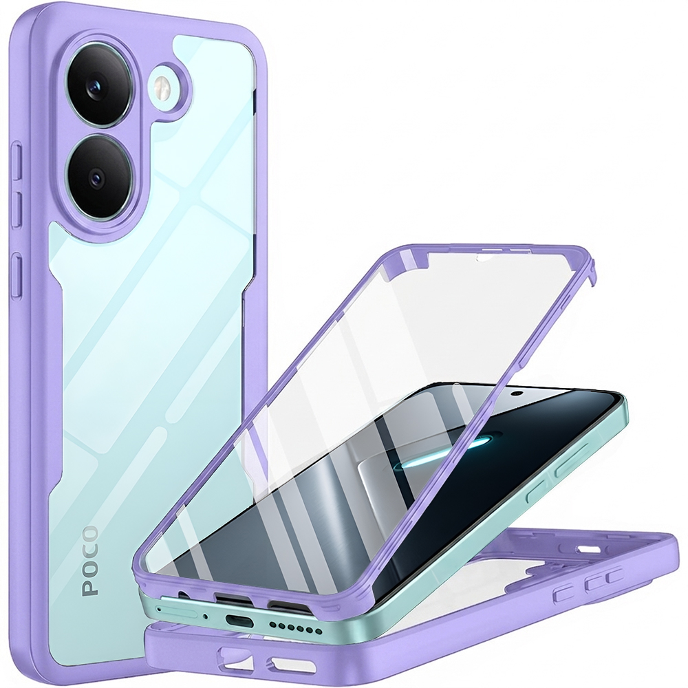 Калъф за Xiaomi Poco X8 Pro + капак - Techsuit ColorVerse 360 Series - Лилав