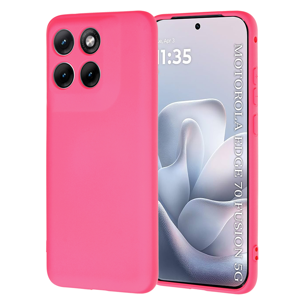 Калъф за Motorola Edge 70 Fusion - Techsuit SoftFlex - Hot Розов