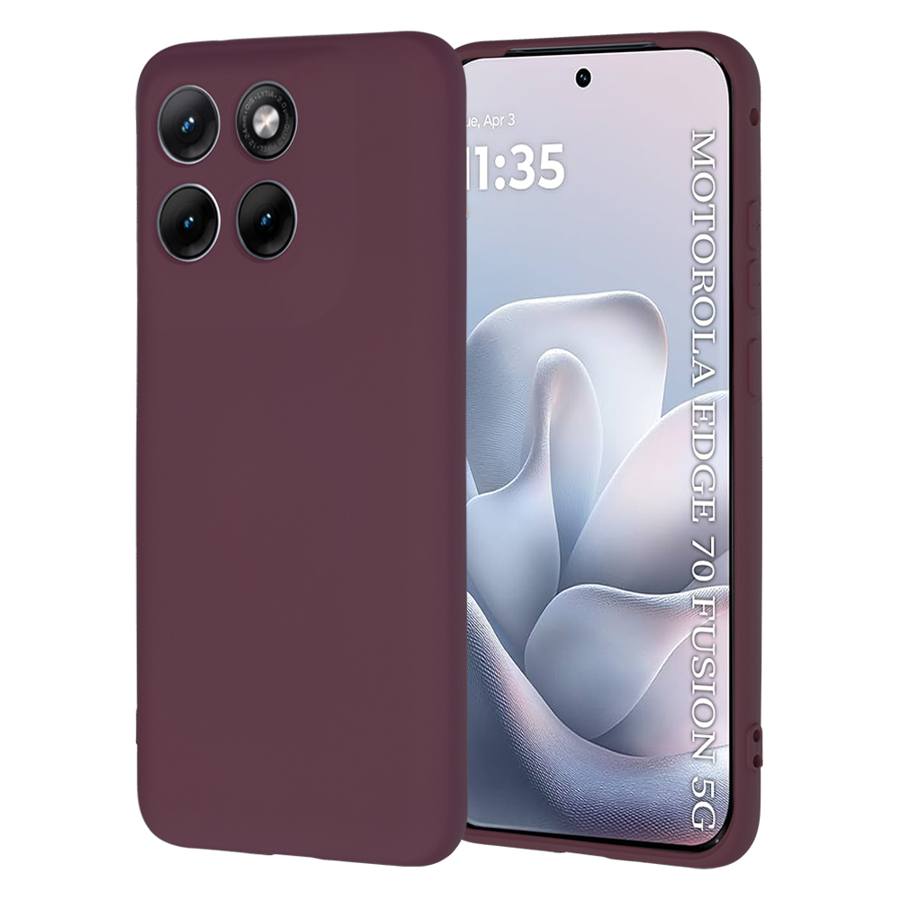 Калъф за Motorola Edge 70 Fusion - Techsuit SoftFlex - Plum Червен