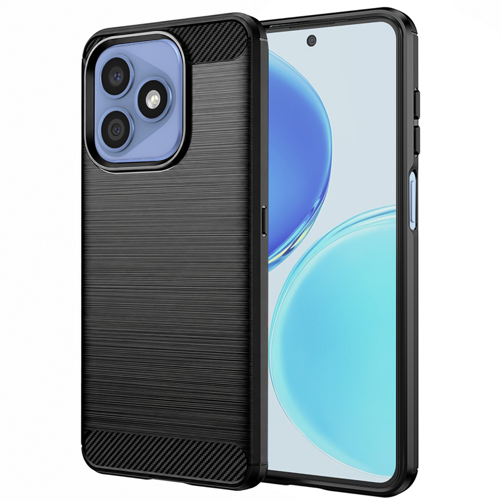 Калъф за Honor X8d - Techsuit Carbon Silicone - Черен