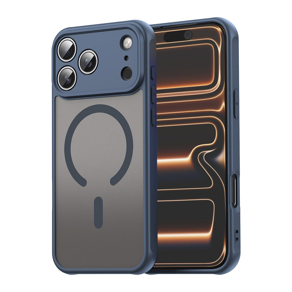Калъф за iPhone 17 Pro Max - Techsuit HaloFrost II MagSafe - Тъмносин Син