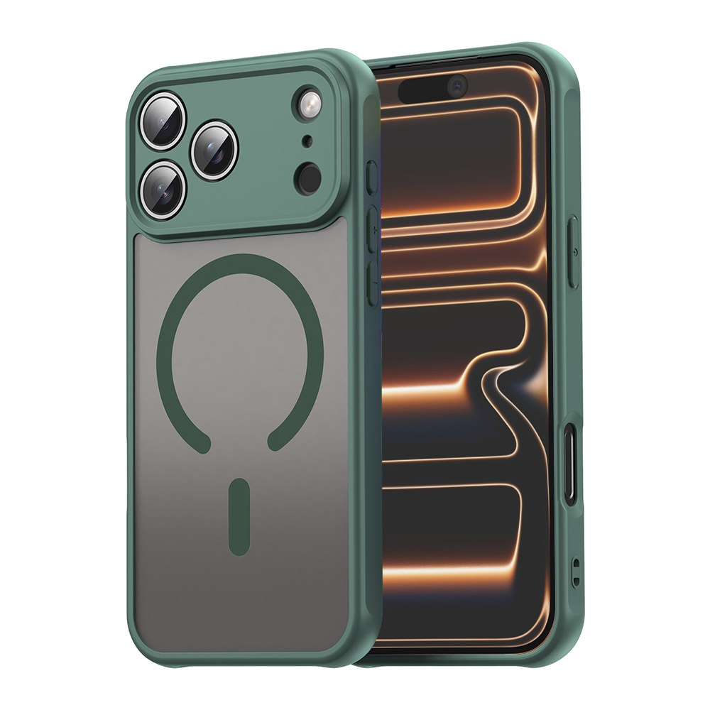 Калъф за iPhone 17 Pro Max - Techsuit HaloFrost II MagSafe - Зелен