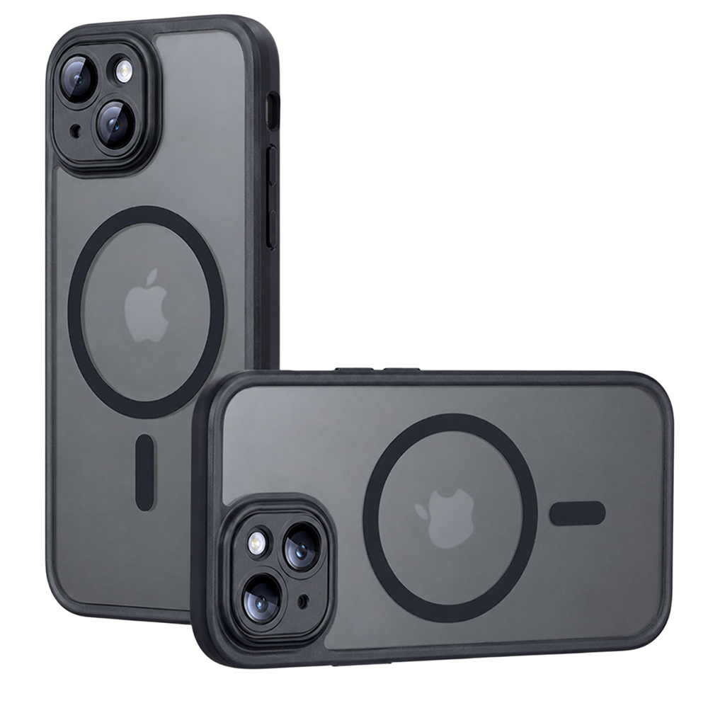Калъф за iPhone 15 - Techsuit PureFrost MagSafe - Frosted Черен