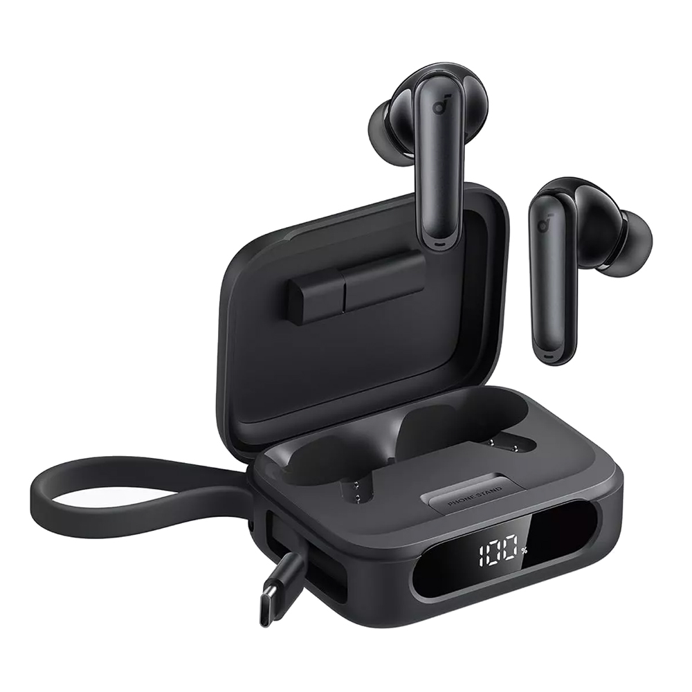 Безжични слушалки със зарядно, стойка, адаптер - Anker SoundCore P41i Ultimate MFI Version (A3937G12) - черни