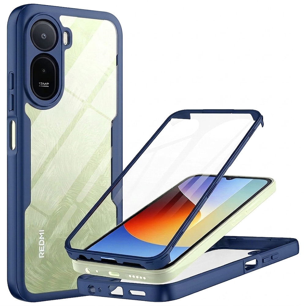 Калъф за Xiaomi Redmi A7 Pro 4G + Капак - Techsuit ColorVerse 360 Series - Син