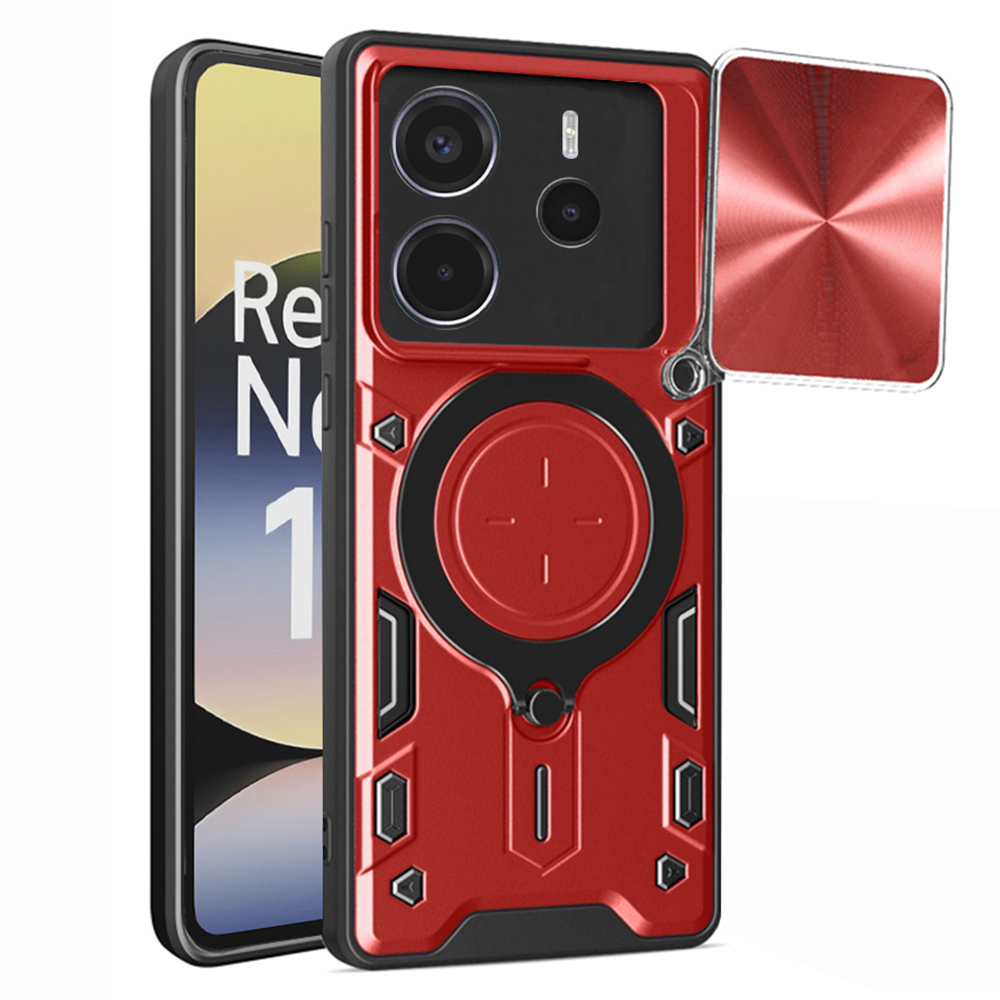 Калъф за Xiaomi Redmi Note 14 4G (Стандартен) - Techsuit CamGuard Pro - Червен