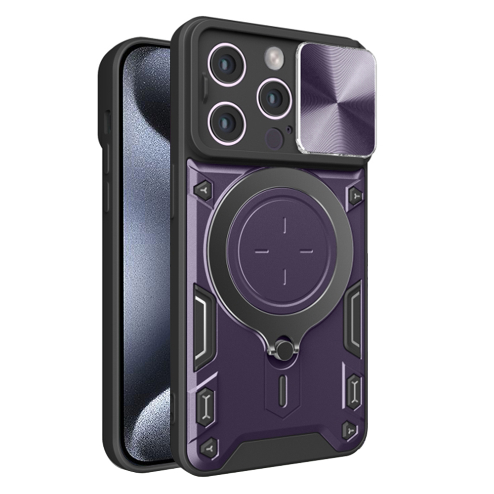 Калъф за iPhone 15 Pro Max - Techsuit CamGuard Pro - Лилав