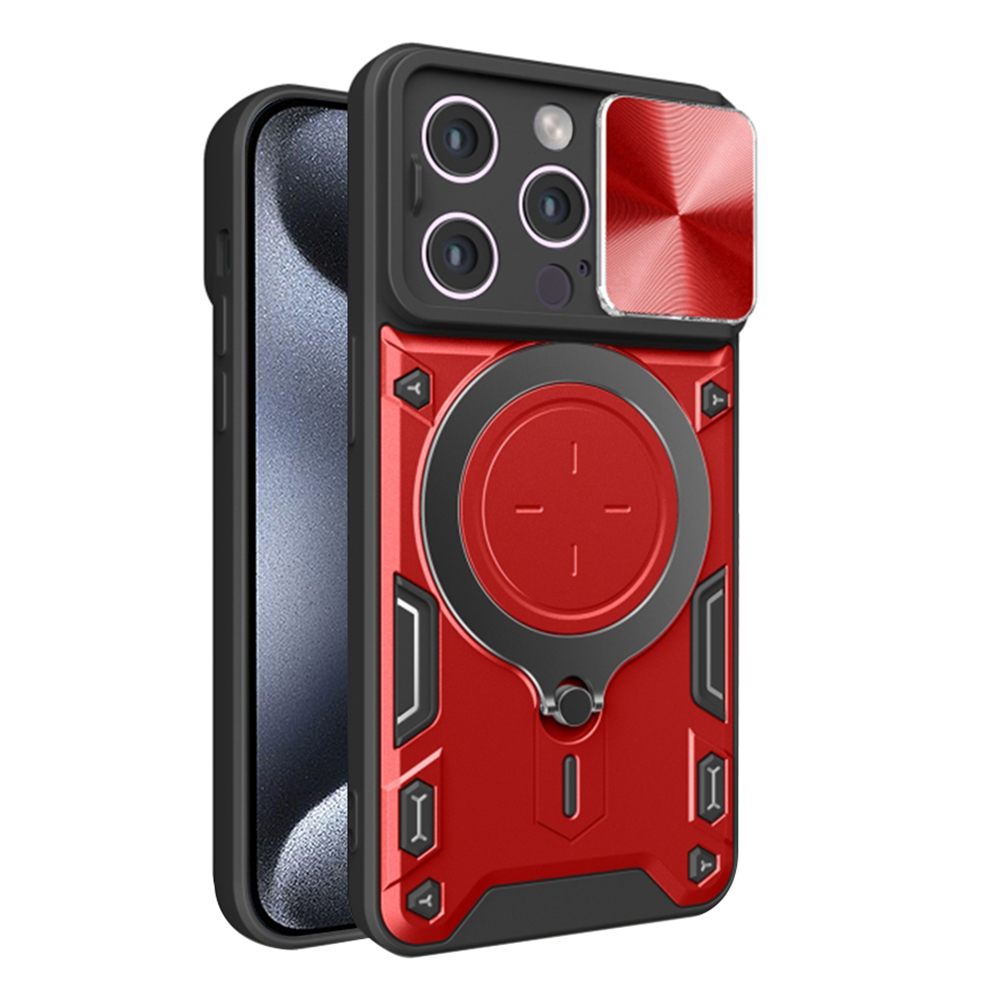 Калъф за iPhone 15 Pro Max - Techsuit CamGuard Pro - Червен