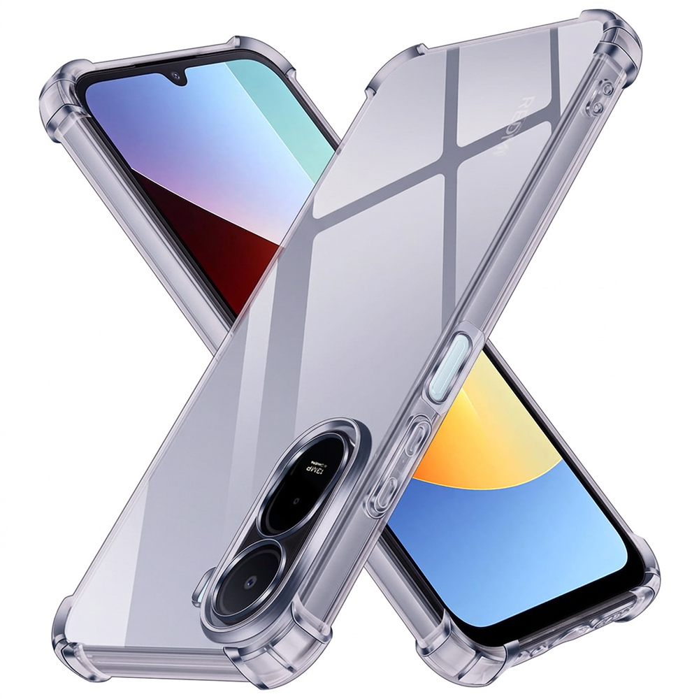 Калъф за Xiaomi Redmi A7 Pro 4G - Techsuit Shockproof Прозрачен Silicone - Smoke Черен