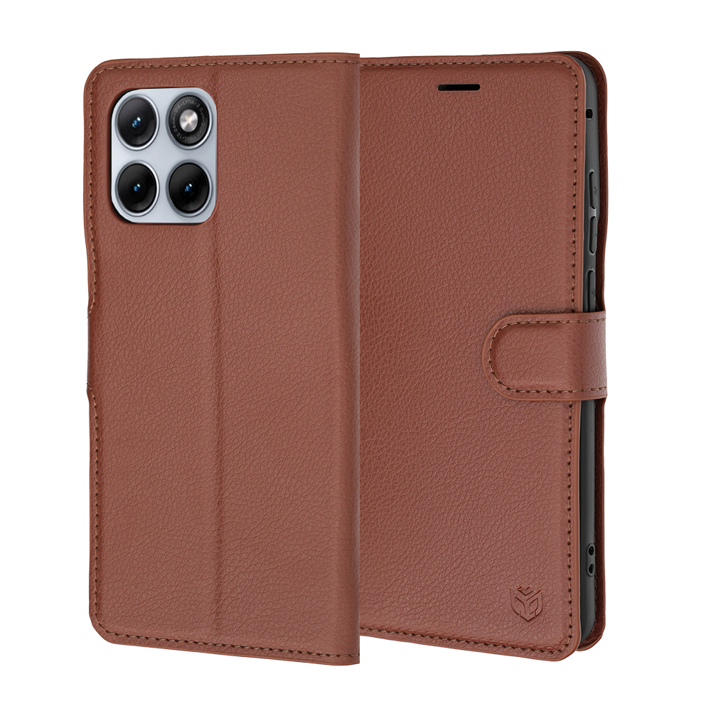 Калъф за Motorola Edge 70 Fusion - Techsuit Leather Folio - Кафяв