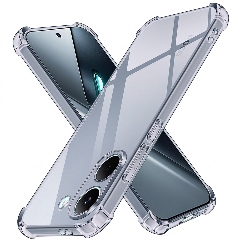 Калъф за Xiaomi Poco X8 Pro - Techsuit Shockproof Прозрачен Silicone - Smoke Черен
