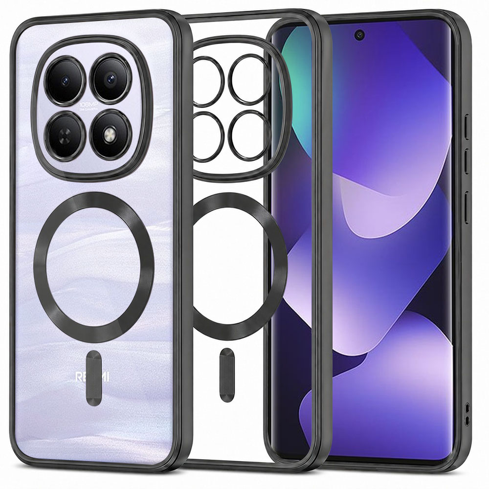 Калъф за Xiaomi Redmi Note 15 5G / Note 15 4G / Poco M8 5G - Techsuit Luxury Crystal MagSafe - Черен